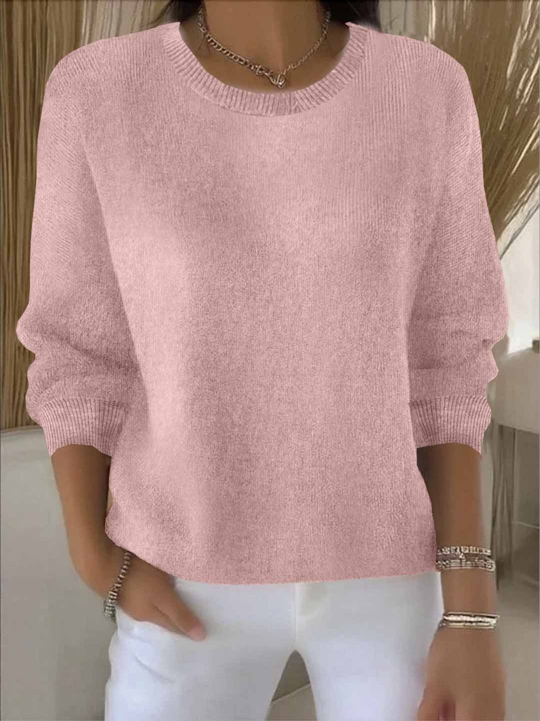 Thessaly Wrentford | Yellow Crew Neck Knit Sweater