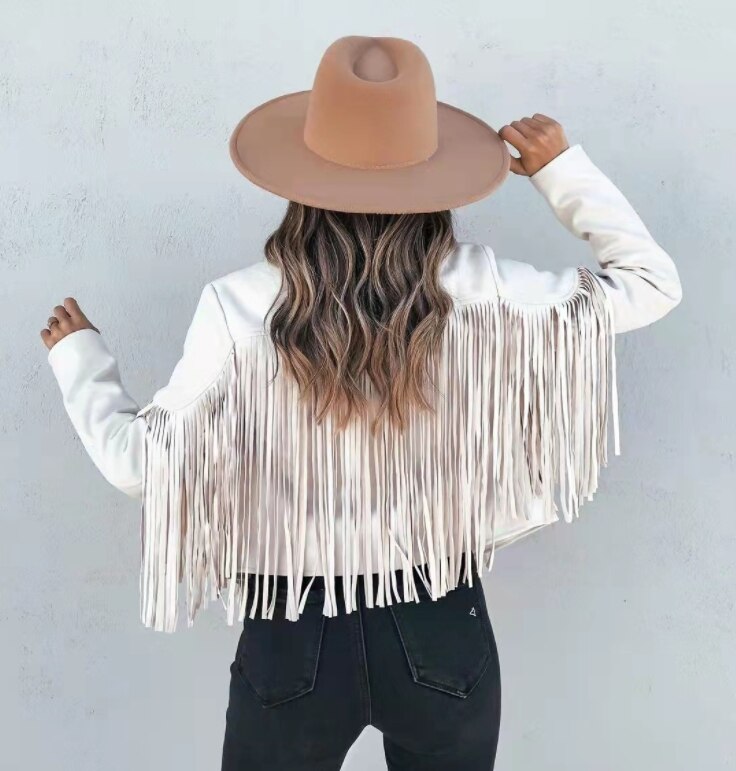 Sienna Valmont | Cropped Fringe Jacket For Women