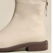 Ines Beaumarchais | Cream Leather Chelsea Boots For Women