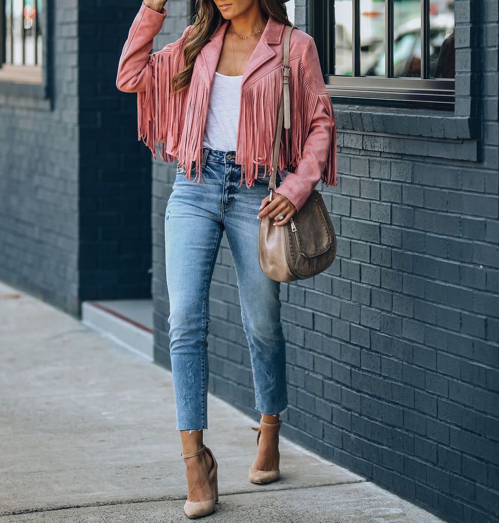 Sienna Valmont | Cropped Fringe Jacket For Women