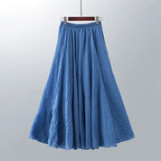 Ophélie Drantford | Flowing Cotton Linen Maxi Skirt in Beige