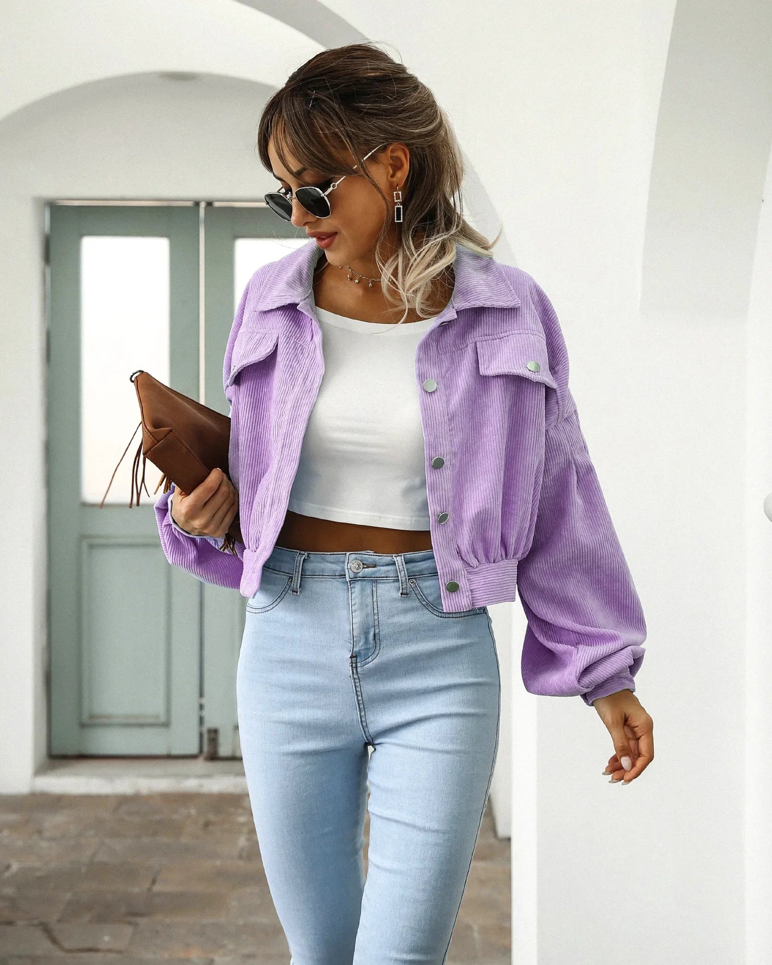 Lucienne Armand | Cropped Corduroy Jacket For Women