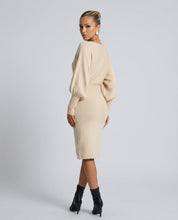 Seraphine Winthrop | Balloon Sleeve Knit Midi Dress For Women