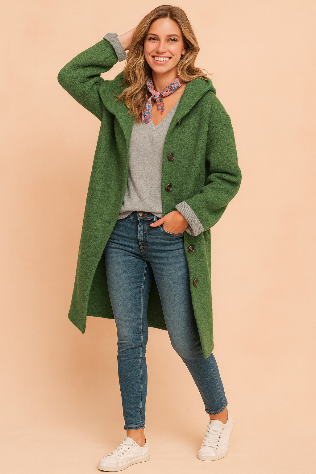 Sophie Laurent | Hooded Longline Coat For Women