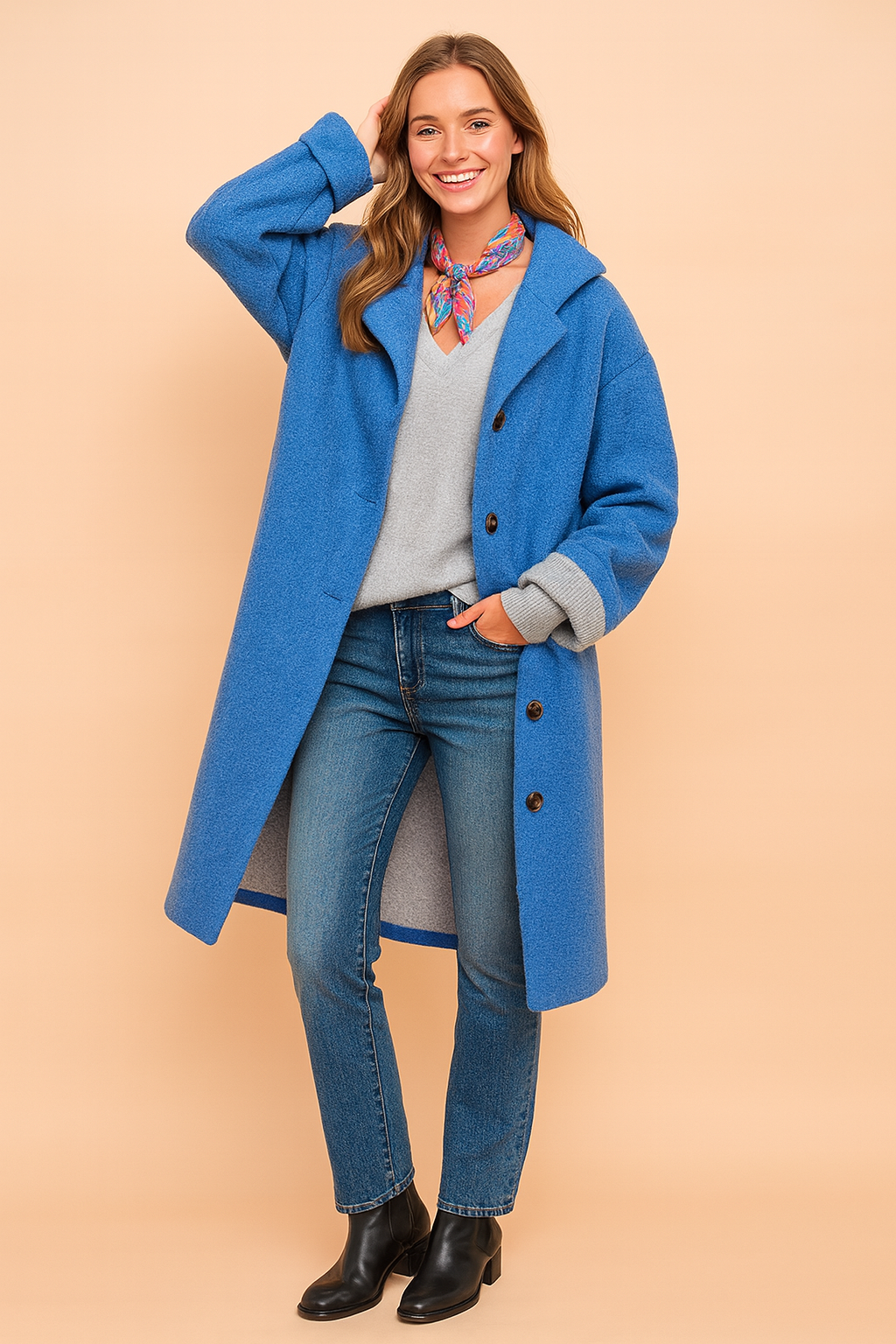 Sophie Laurent | Hooded Longline Coat For Women