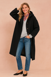 Sophie Laurent | Hooded Longline Coat For Women
