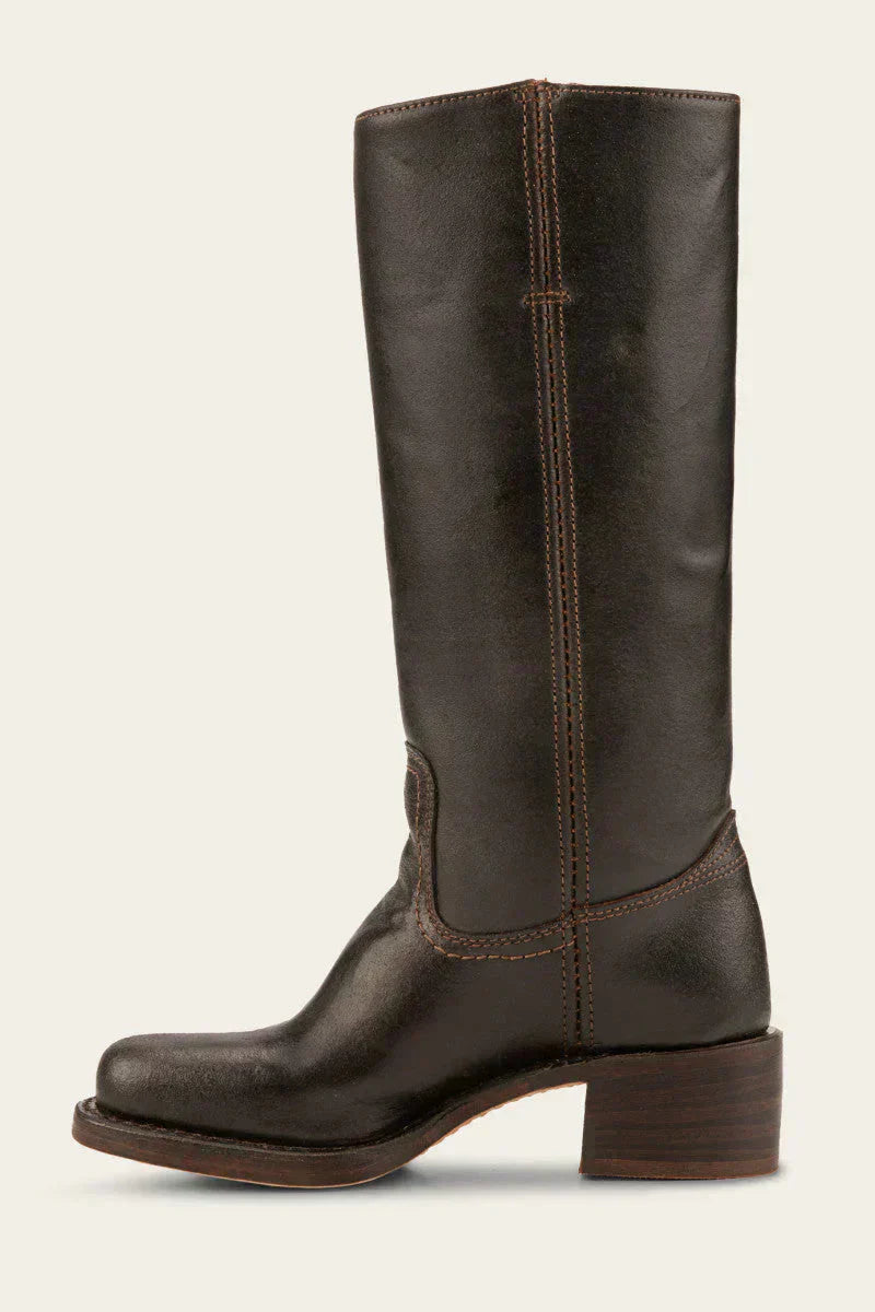 Arabella Stonebridge | Dark Brown Knee-High Leather Boots Slim Fit