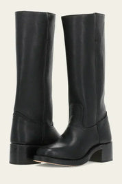 Arabella Stonebridge | Dark Brown Knee-High Leather Boots Slim Fit