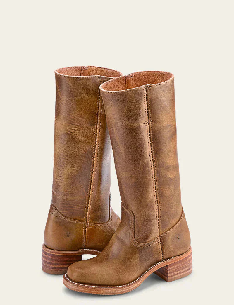 Arabella Stonebridge | Dark Brown Knee-High Leather Boots Slim Fit