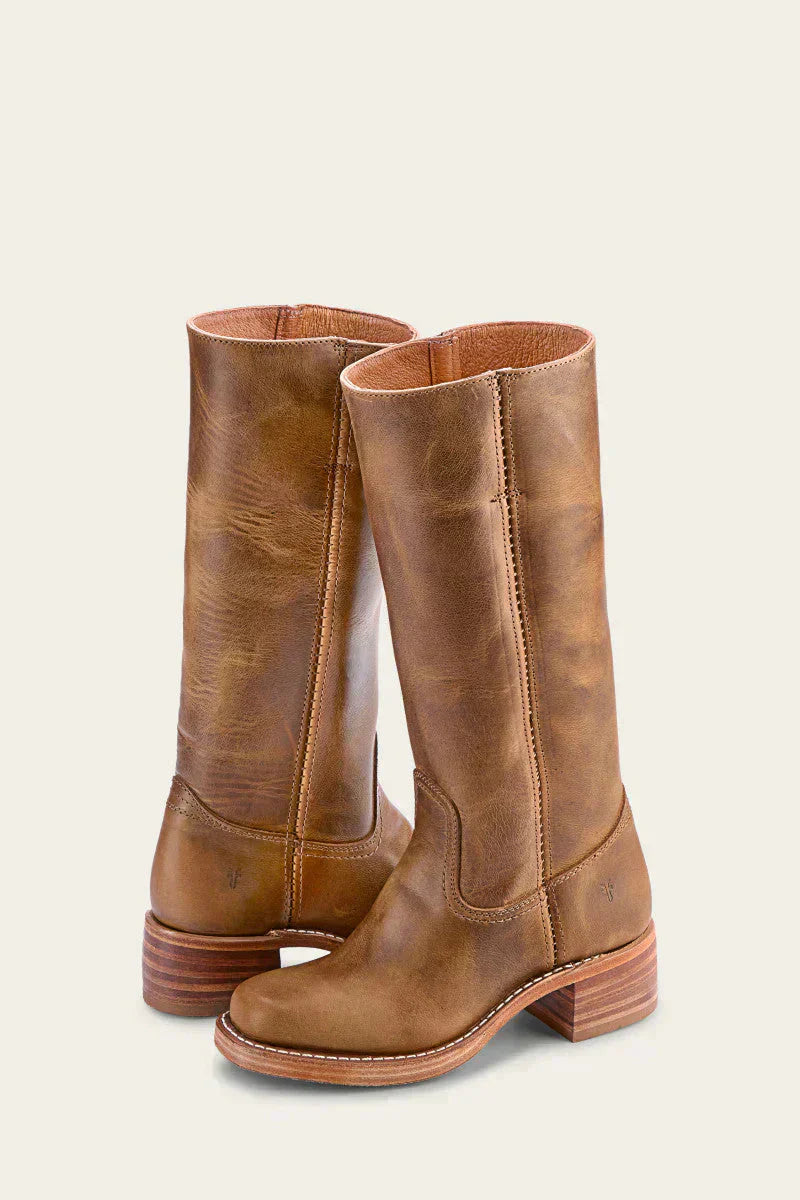 Arabella Stonebridge | Dark Brown Knee-High Leather Boots Slim Fit