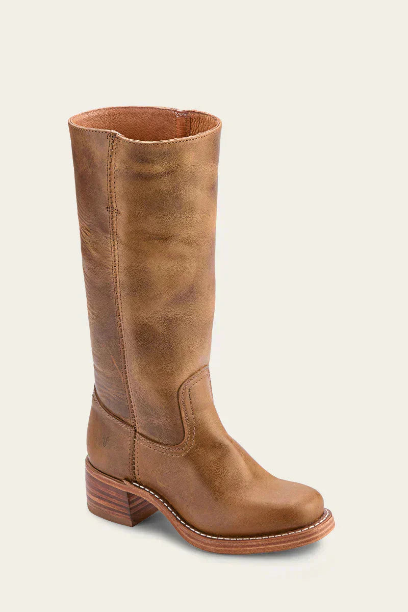 Arabella Stonebridge | Dark Brown Knee-High Leather Boots Slim Fit