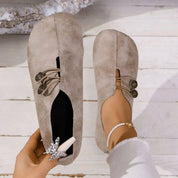 Nadine Elsworth | Black Orthopedic Flat Loafers For Women