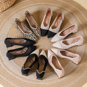 Viviana Torcello | Leopard Print Knit Block Heel Pumps