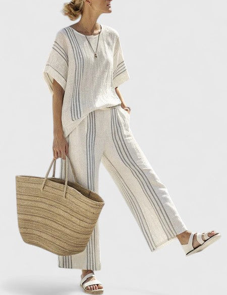 Seraphina Wycliffe | Lavender Linen Two-Piece Lounge Set