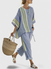 Seraphina Wycliffe | Lavender Linen Two-Piece Lounge Set