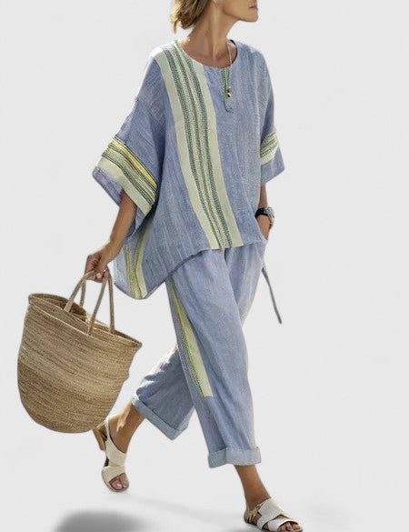 Seraphina Wycliffe | Lavender Linen Two-Piece Lounge Set