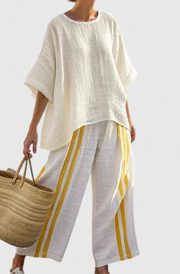 Seraphina Wycliffe | Lavender Linen Two-Piece Lounge Set