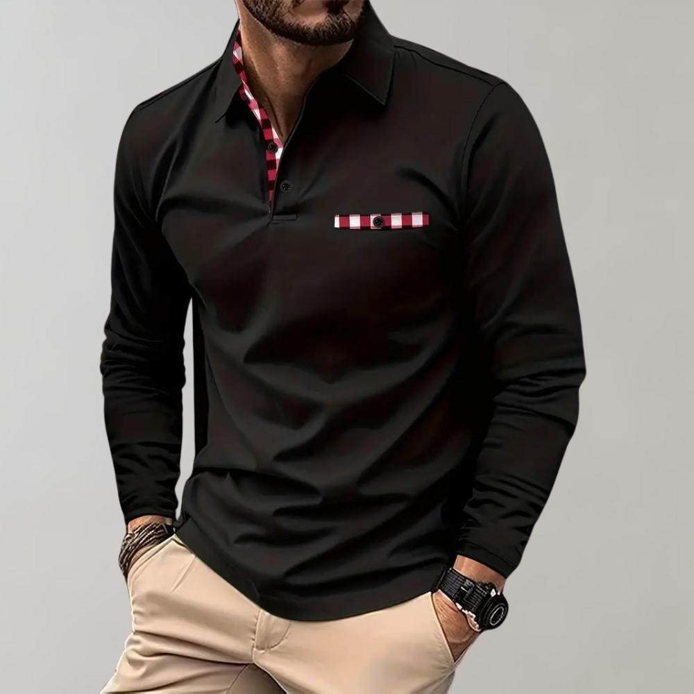 Sebastian Laurent | Long Sleeve Polo Shirt For Men