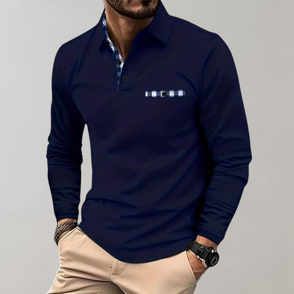 Sebastian Laurent | Long Sleeve Polo Shirt For Men