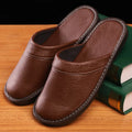 Marco Antonelli | Leather Slippers With Stitched Trim For Men