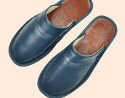 Marco Antonelli | Leather Slippers With Stitched Trim For Men