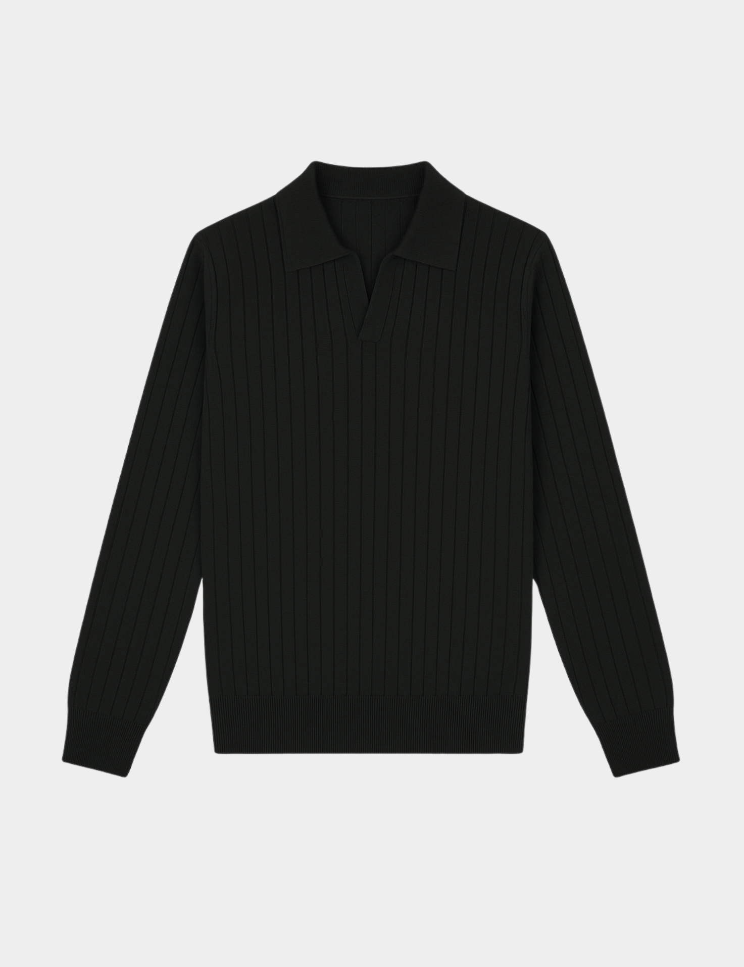 Marco DeLuca | Ribbed Knit Polo Sweater For Men