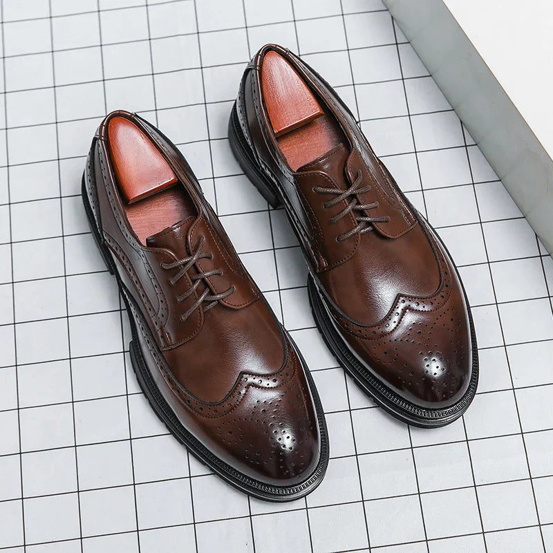Lorenzo Bellini | Luxury Brogue Leather Shoes For Men
