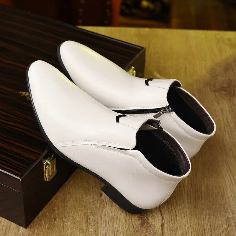 Alessandro Ricci | Classic Leather Zip Boots For Men