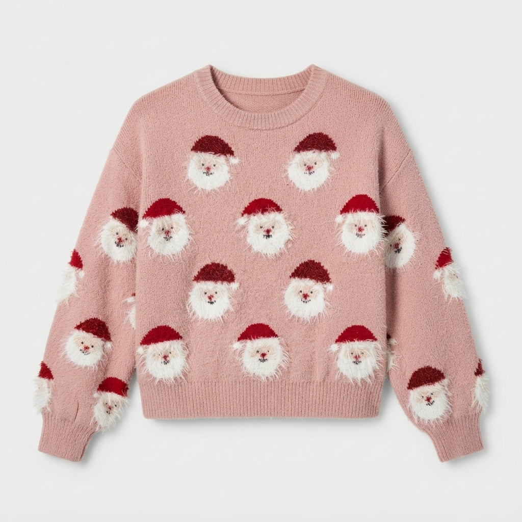 MerryMittenPinkSantaFacePrintChristmasSweaterForWomen-item.jpg