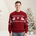 Nutcracker | Red Reindeer Fair Isle Christmas Sweater For Men