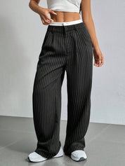 Odile Ferrand | Pinstripe Wide-Leg Trousers For Women