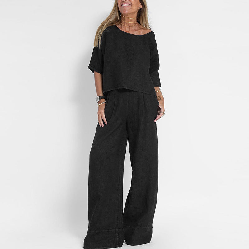 Celindra Favreau | Relaxed-Fit Linen Two-Piece Set