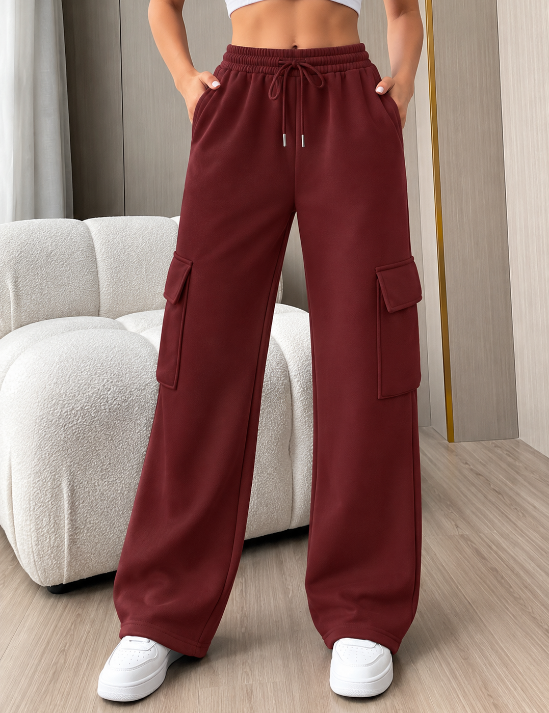 Odile Carrington | Cargo Wide-Leg Jogger Pants For Women