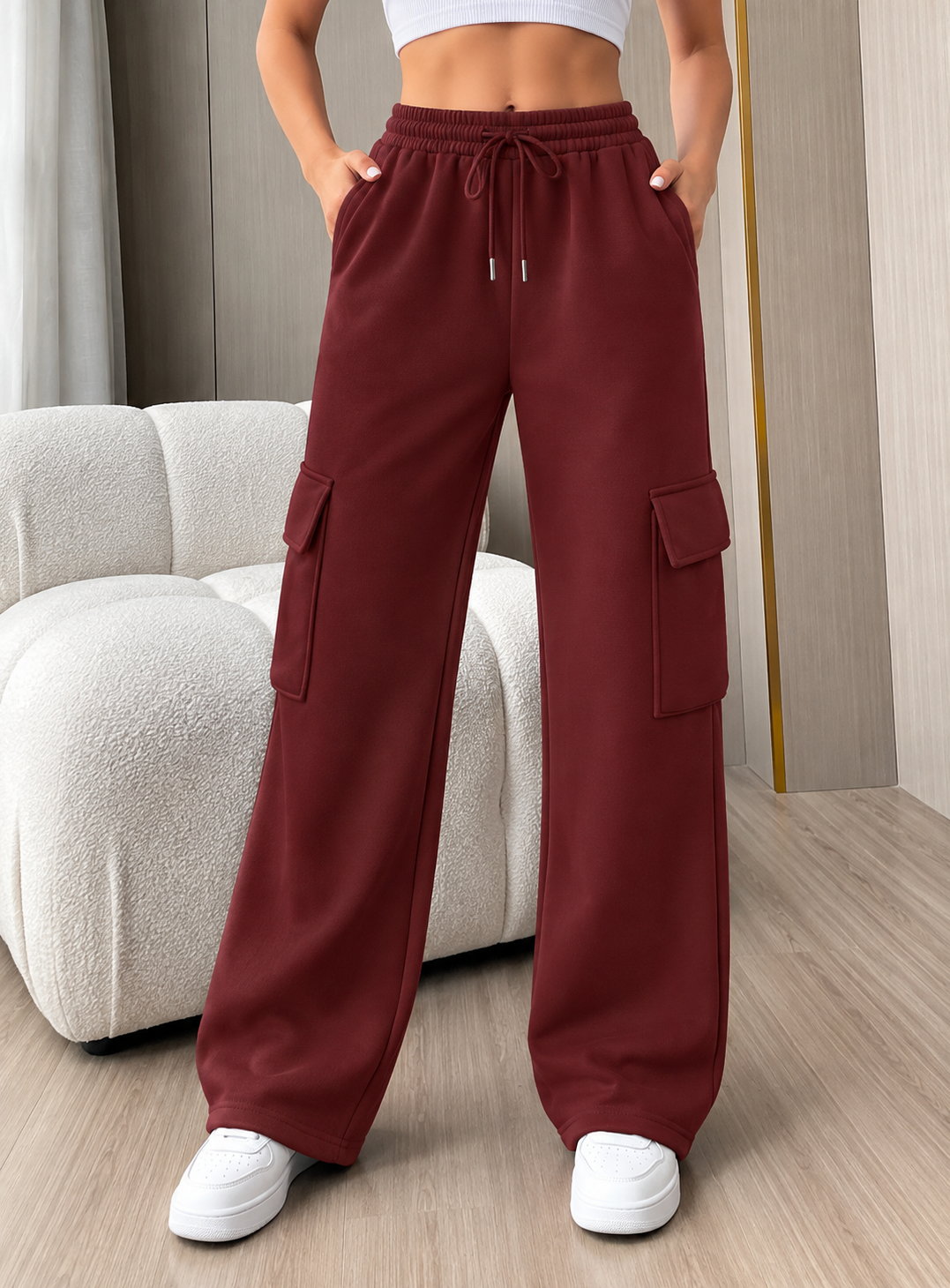 Odile Carrington | Cargo Wide-Leg Jogger Pants For Women