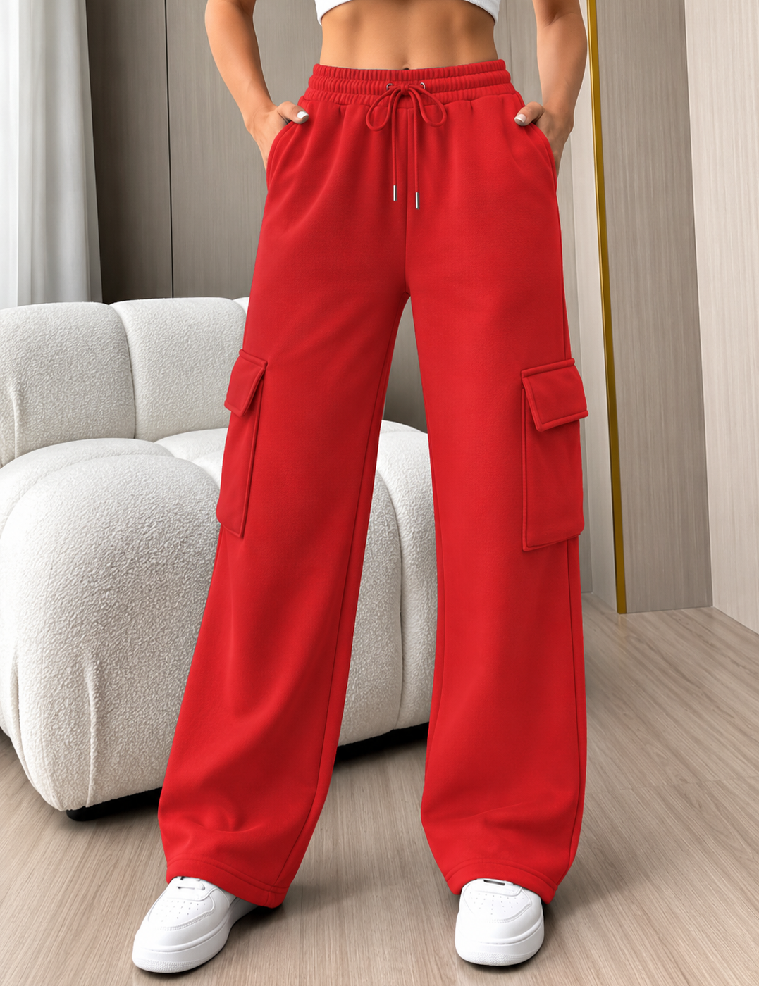 Odile Carrington | Cargo Wide-Leg Jogger Pants For Women
