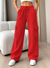 Odile Carrington | Cargo Wide-Leg Jogger Pants For Women