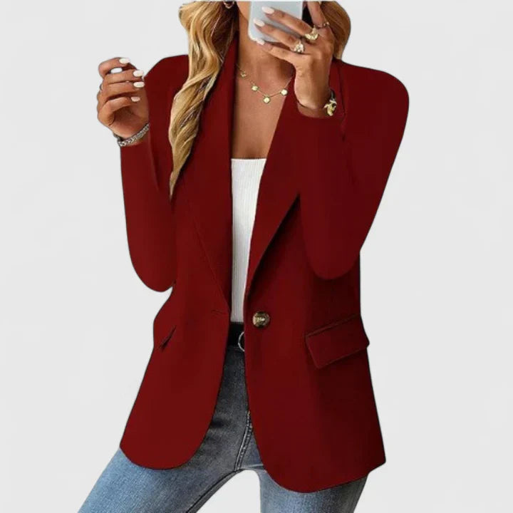 Helena Forsythe | Classic Black Single-Button Blazer