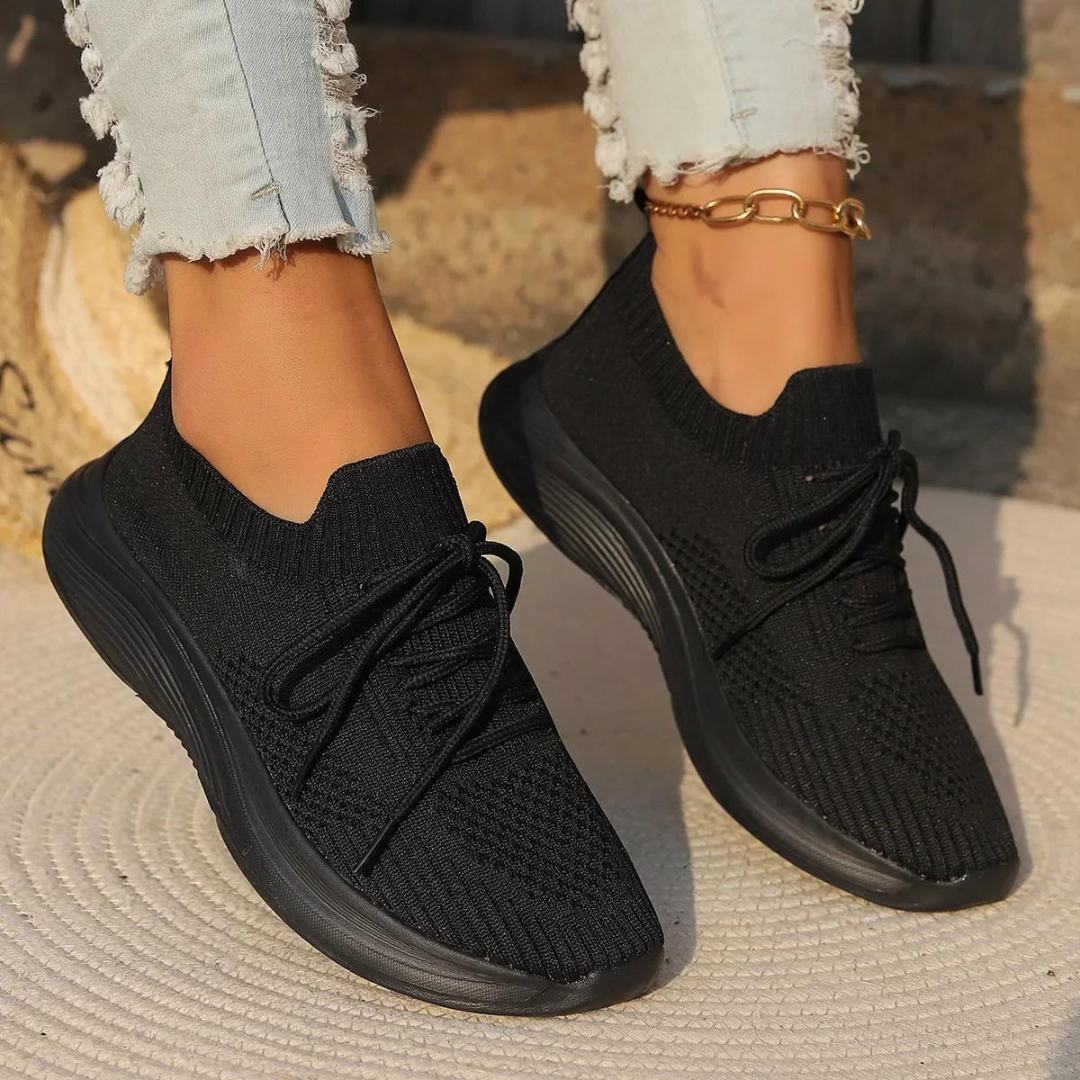 Maeva Thorncastle | Orthopedic Lace-Up Knit Sneakers For Women
