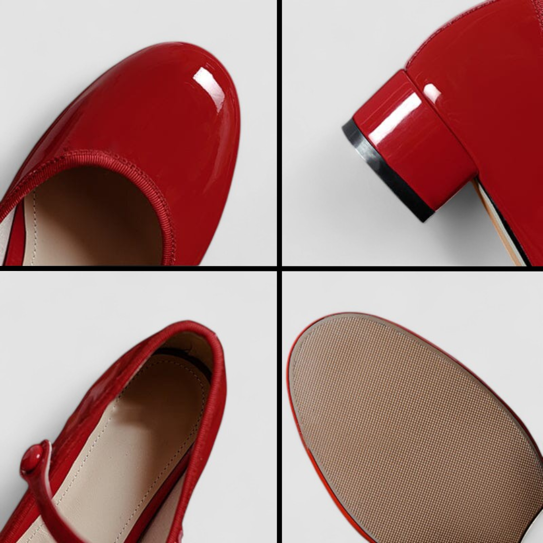 Lucinda Fairvale | Black Patent Mary Jane Block Heel