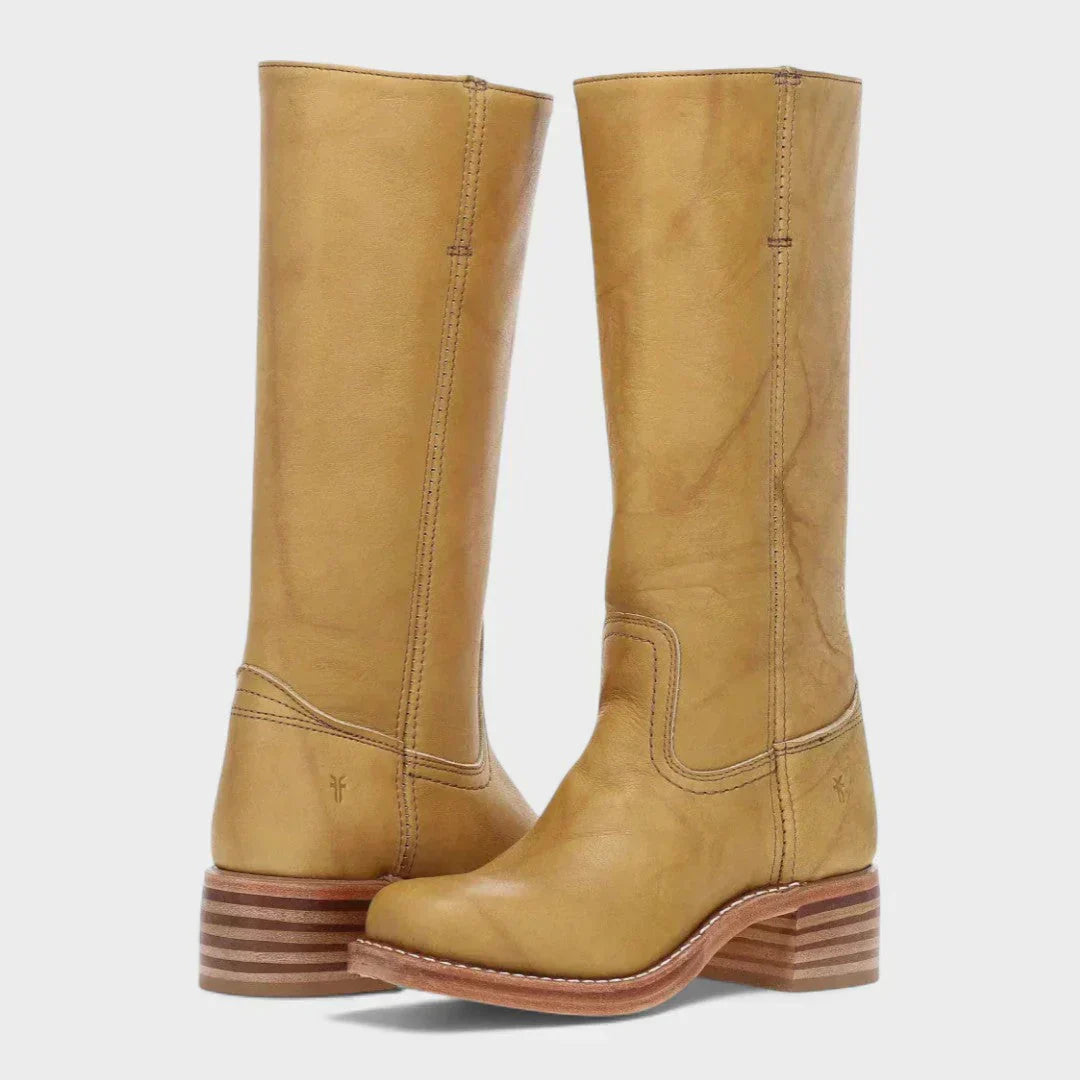 Céleste Ravenbourne | Black Leather Knee-High Orthopedic Boots