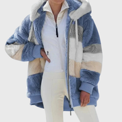Charlotte Vasseur | Multicolor Faux Fur Hooded Puffer Jacket For Women
