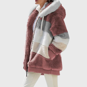 Charlotte Vasseur | Multicolor Faux Fur Hooded Puffer Jacket For Women