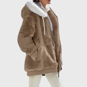 Charlotte Vasseur | Multicolor Faux Fur Hooded Puffer Jacket For Women