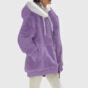 Charlotte Vasseur | Multicolor Faux Fur Hooded Puffer Jacket For Women