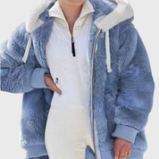 Charlotte Vasseur | Multicolor Faux Fur Hooded Puffer Jacket For Women