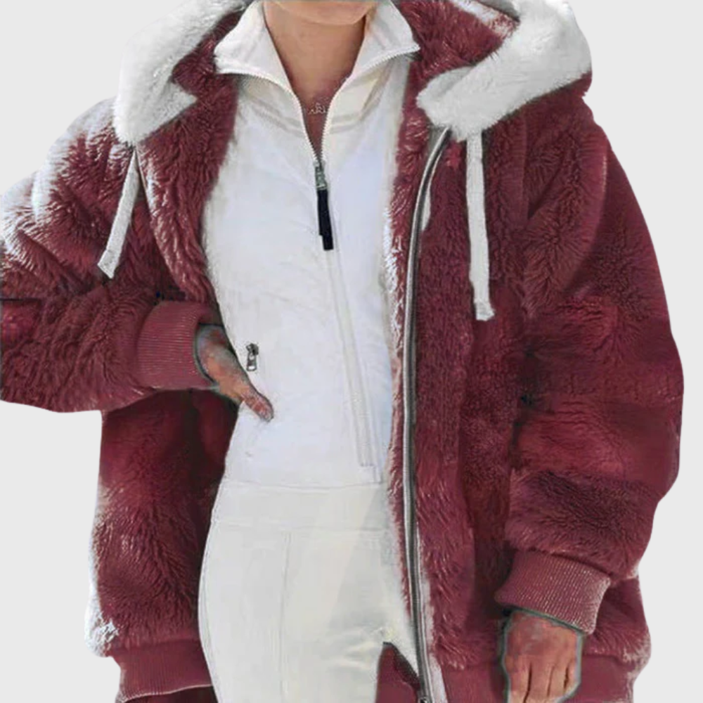 Charlotte Vasseur | Multicolor Faux Fur Hooded Puffer Jacket For Women