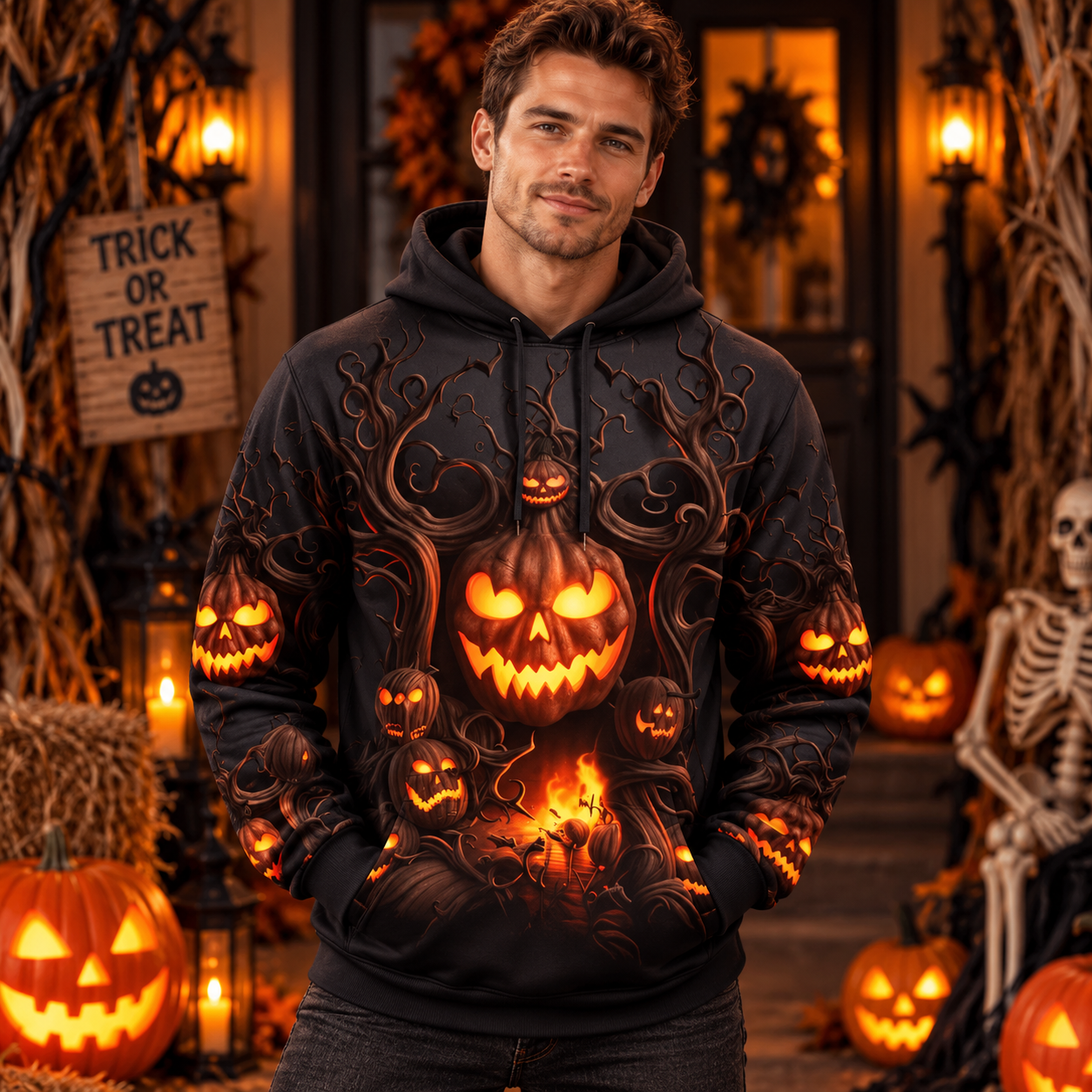 PumpkinPatchGlowingPumpkinHalloweenHoodieForMen-model.png