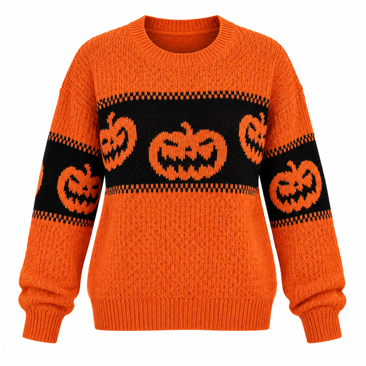 Pumpkin Wink | Pumpkin Halloween Sweater For Women