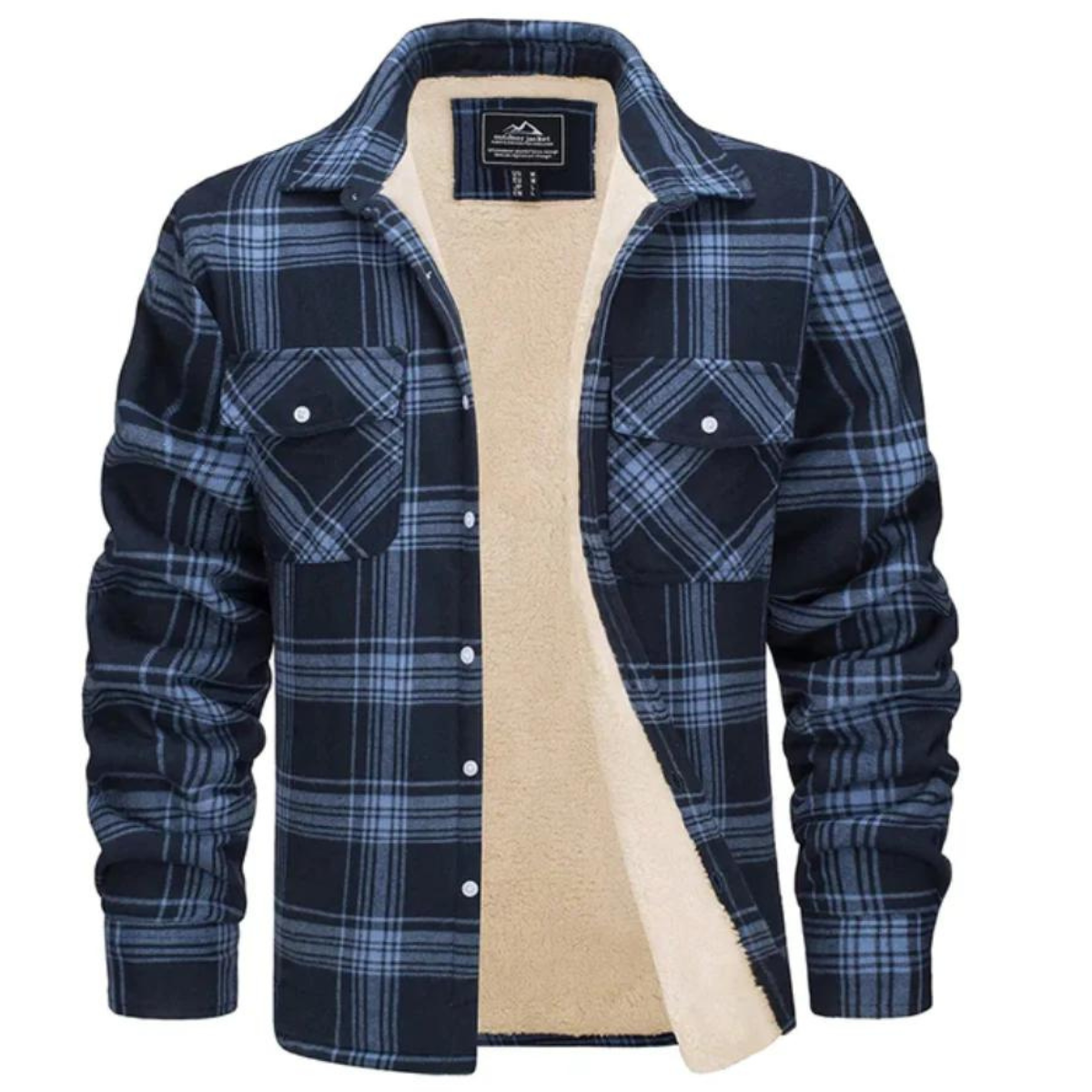 Dante Moretti | Plaid Sherpa Shirt Jacket For Men