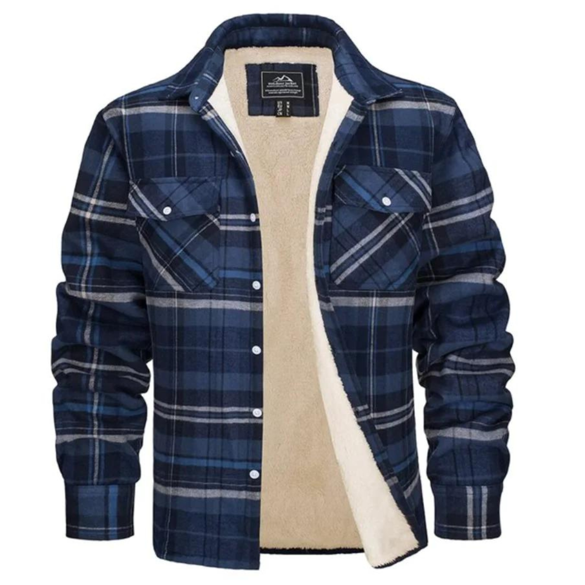 Dante Moretti | Plaid Sherpa Shirt Jacket For Men